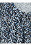 بلوزة NEVAVM ذات ياقة بيضاوية وتصميم مميز - 7