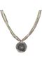 Sassanid Women's Necklace, 925 Sterling Silver, Beaded Pendant Necklace, Handmade Adjustable Jewelry