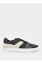 Men Black Court-Style Sneakers