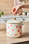 Heart Detailed Pink Love Enamel Yogurt Pot Bakraç 5.2 L - 4