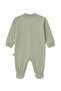 Organic Cotton Baby Romper with Snap-On Booties - 3