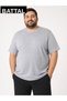 Grimelanj Çağla Men's Large Size Cotton Lycra Crew Neck T-Shirt