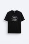 Super Dad Father's Day Printed Cotton Fabric Black T-Shirt T-Shirt
