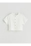 Girl's Crew Neck Muslin Crop Shirt - 2