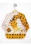 Giraffe Patterned Liquid-Proof Long Sleeve Unisex Baby Food and Activity Bib 6-24 Months - 3