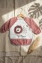 Leo Guard Waterproof Bib with Sleeves - Stain-Resistant Baby Feeding Bib with Pockets, Rusty Red Safari - 2