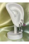 Set of 3 Steel Earrings with Heart Figures and Pearl Detail