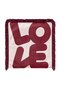 Love Written Typography Fringed Throw Pillow Cover - Burgundy Tasseled Retro Pillowcase - 7