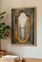 Historic Window and Bridge View Single Wooden Painting - Natural Wood Framed Home and Business Place Painting