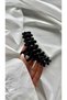 Women's Black Daisy Figured Latch Buckle / Floral Hair Clip - 6