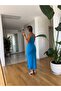 Giona Single Strap Midi Dress - Blue - 4