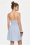 Women's Baby Blue V-Neck Thin Straps Striped Gipeli Back Detail Seersucker Dress De261074 60286304 - 6