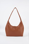 Women's Delicate Tan Medium Size Suede Zipper Closure Handbag and Shoulder Bag