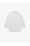 Cotton Long Sleeve Embroidered Oversize Poplin Shirt with Embroidery Detail - 4