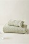 100% Cotton 2-Piece Bath Towel Set (90X150 cm Large Size + 50X90 cm) Dowry Soft Set - Green - 5