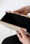 Gold Stone Sparkling Women's Evening Dress Bag Stylish Evening Event Model - 7