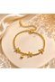 18K PVD Plated Stainless Steel Bracelet Bow Daisy Star Clear Zircons Charm Chains Bracelet