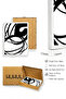White Wooden Framed Minimal Line Art Painting - Black and White |   Huhu1085 - Single Painting White Frame - 2