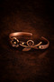 Women's Flower Motif Copper Bracelet Authentic Patterned Adjustable Elegant Stylish Design Bracelet - 3