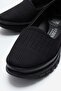 Simple Studded Poly Women's Casual Shoes Black Denim - 3