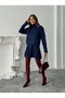 Women's Premium High-Neck Sweater and Pleated Mini Skirt Knitwear Set - 3