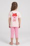 Girl's Printed Cotton T-Shirt and Leggings Set - 3