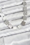 Square Plate Model Silver Color Women's Necklace
