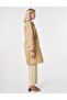 High Collar Cap with Pocket Detail in Beige - 6