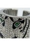Brass Women Ring Vip Silver Color Zircon Stone Tiger Big Adjustable Vintage Jewelry - 5