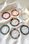 Natural Stone Faceted Cut Bracelets Orange Agate Green Blue Agate Needle Agate Blue Black Agate Red Agate Mixed Chakra Agate Aquamarine Stone - 2