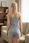 Women's Rope Strap Shorts Set Gray - 5