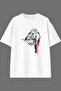 Elephant Chain Design Pre-Printed White Oversize T-Shirt