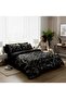 Special Design Single Bedding Set Luxury Cotton Satin 160X240 cm Marble Pattern Black Gold Premium