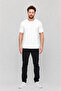 Men's Trend Short Sleeve Striped Casual White Knitwear T-Shirt - 4