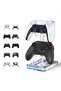 حامل وحدة تحكم RGB، حامل عالمي من طبقتين، حامل سماعات رأس، منفذان USB، لـ PS5 وPS4 وPS3 وXbox Series X/S وSwitch Pro، ديكور لمكتب الألعاب