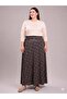 Plus Size Women's Cotton Skirt with Elastic Waist
