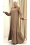100% Cotton Viscose Tesettür Star Dress - 8