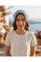 Women's Summer-Casual Beach Compatible Perforated Knitwear Knitted Hair Bandana 100% Cotton - 2