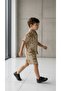 Boy's Palm Tree Patterned Muslin Shirt Shorts 2-Piece Set - 2