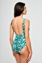 Rim Recovery Round Neck Swimsuit Green - 2