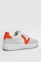 Genuine Leather Lace-Up Casual Sneaker Shoes Comfortable Orange Men's Sneakers - 3