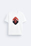 The Prestige Printed Crew Neck White T-Shirt