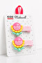 2-Piece Children's Clip Hair Clips with Daisy Figures – Snap Hair Clips Set with Yellow Ribbons