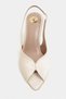 Roxy Butter Satin Ankle Strap Open Toe Detail Women's Heeled Shoes - 6