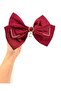 Pearl Detailed Luxury Satin Bow Automatic Hair Clip - 4