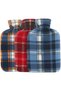 2 Lt Hot Water Bag with Cover, Portable, Practical, Sturdy, with Fleece Cover, Pain Relief, Cramp Reliever, Rubber Hot Bag
