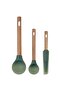 BÄCKRÖDING Spatula, set of 3, wood/dark grey-green