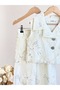 Premium Series - Embroidered Sequin Detailed Lined Vest and Pants Girls' Set - 3