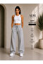 2-Piece Wide Leg Sweatpants Gray Daily Use Loose Fit - 5