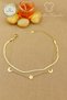 316L Steel Anklet -Ayyıldız Italian Crushed Chain Combined with 316L Steel Anklet 21+5cm - 2